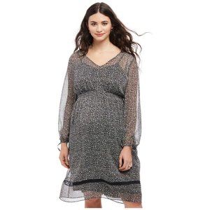 NEW Motherhood Floral Lace Dress Women's Size L